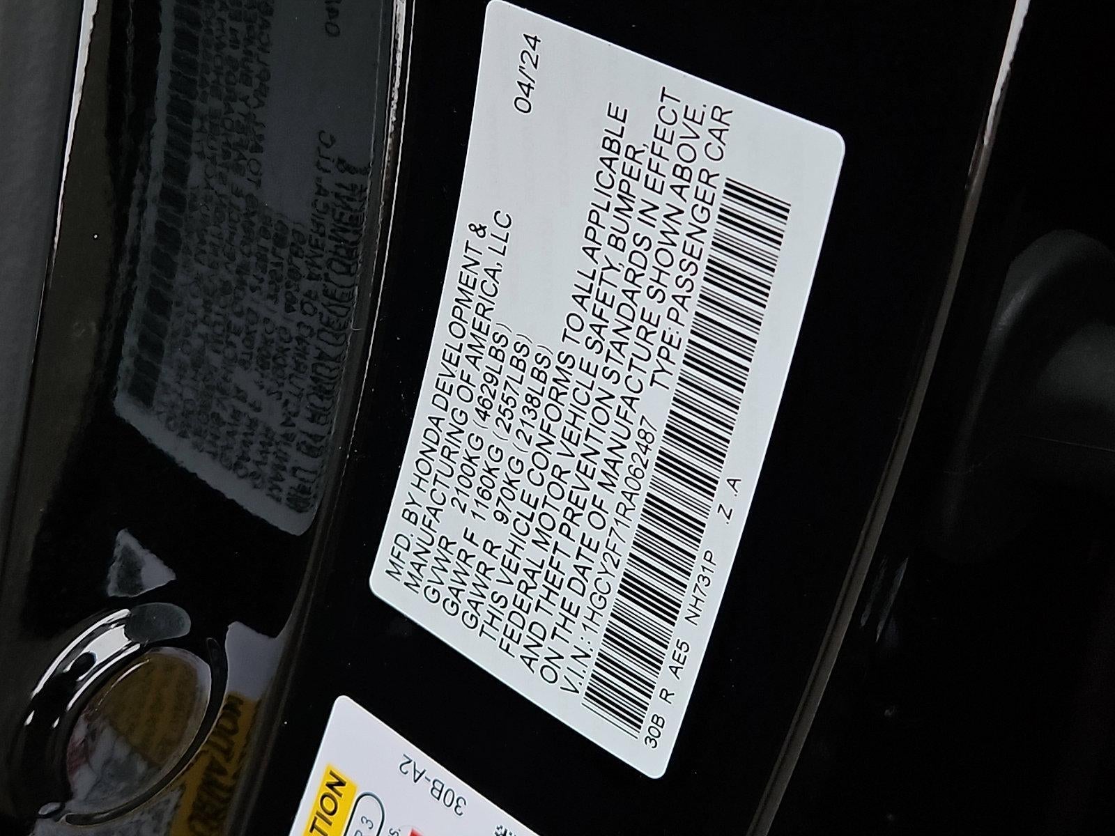 2024 Honda Accord Hybrid Sport-L Sedan