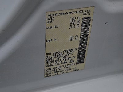 2022 Nissan Altima SV