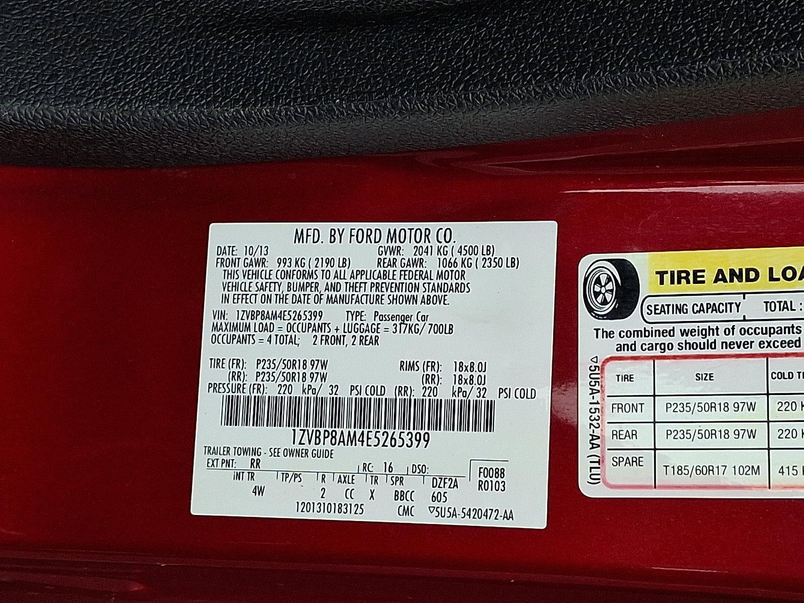 2014 Ford Mustang 2dr Cpe V6