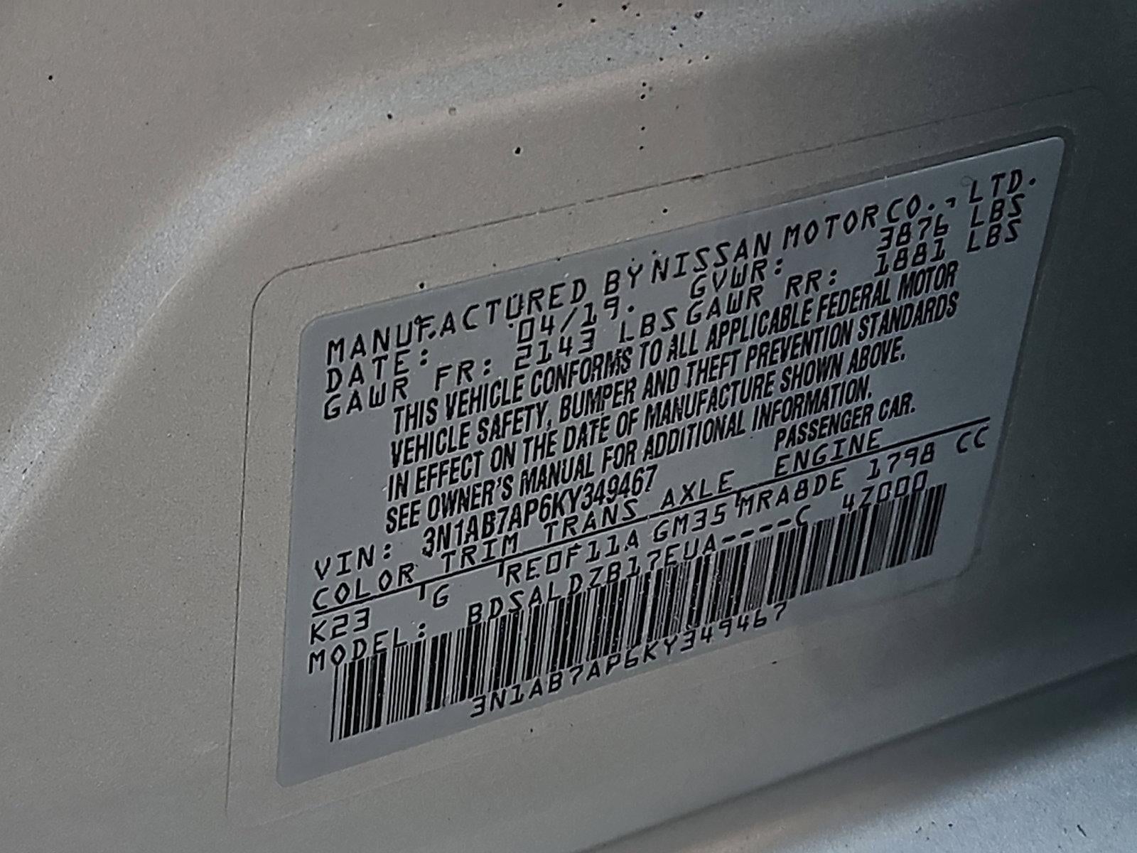 2019 Nissan Sentra SV