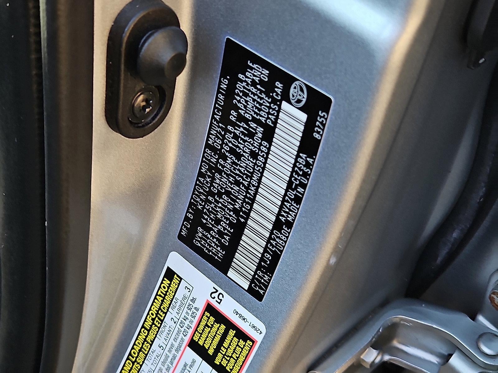 2021 Toyota Camry SE Auto (Natl)