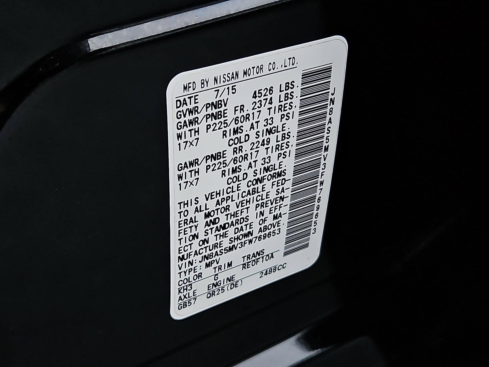 2015 Nissan Rogue Select AWD 4dr S