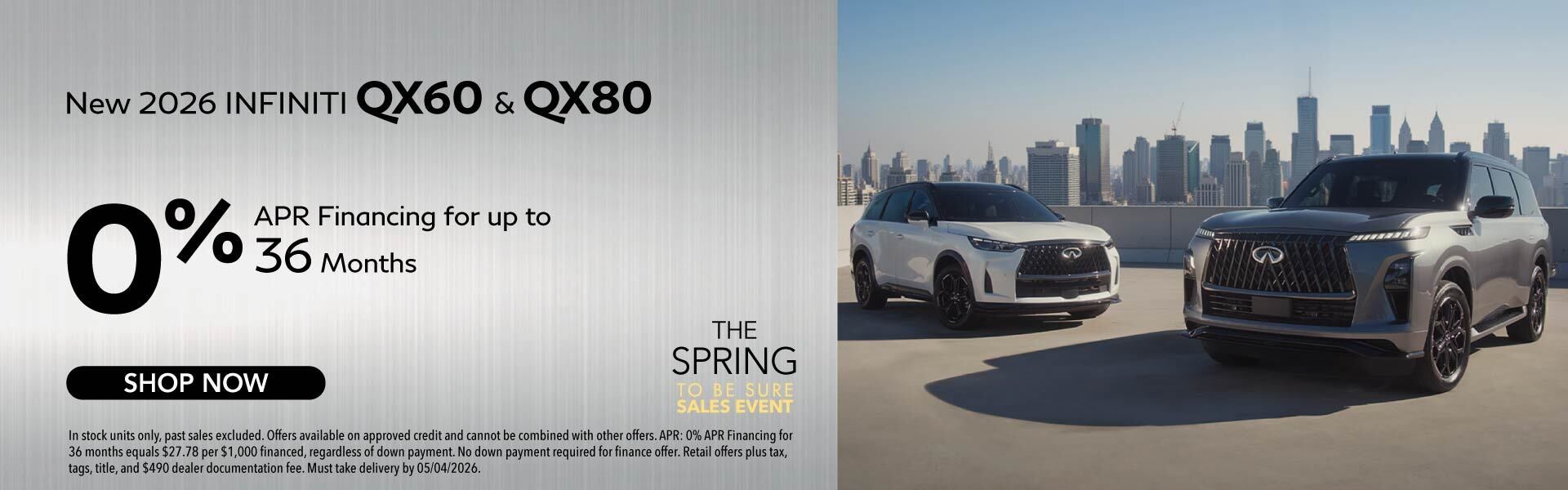 New 2026 INFINITI QX60 and QX80 Models