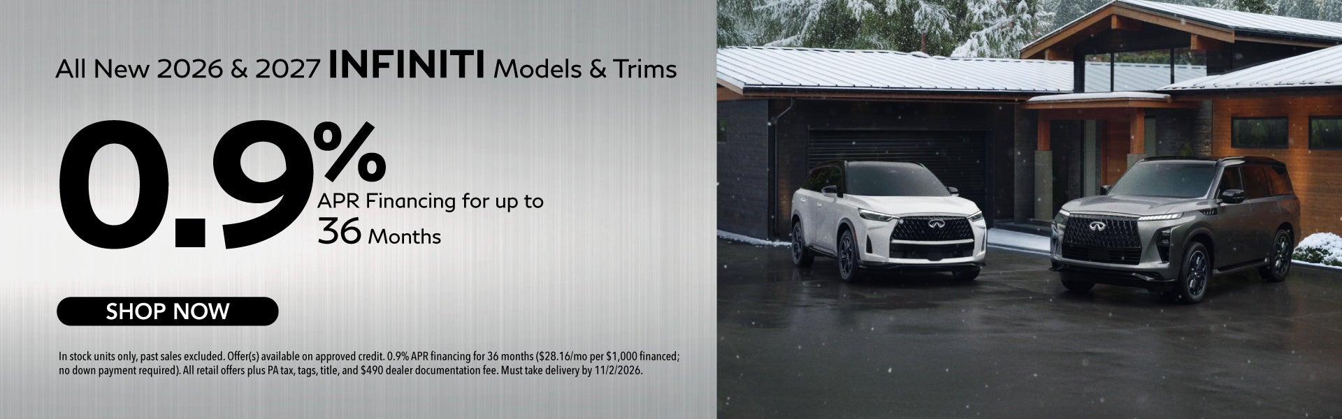 All New 2026 and 2027 INFINTI Models and Trims