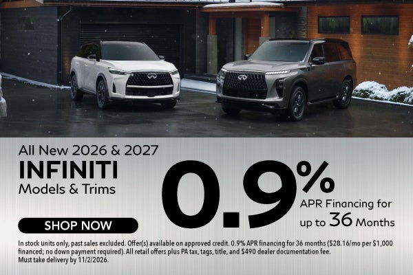 All New 2026 and 2027 INFINTI Models and Trims