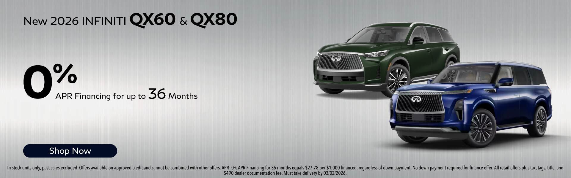 New 2026 INFINITI QX60 and QX80 Models