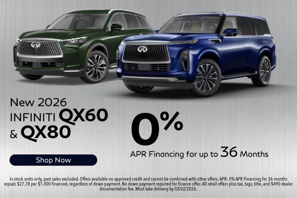 New 2026 INFINITI QX60 and QX80 Models
