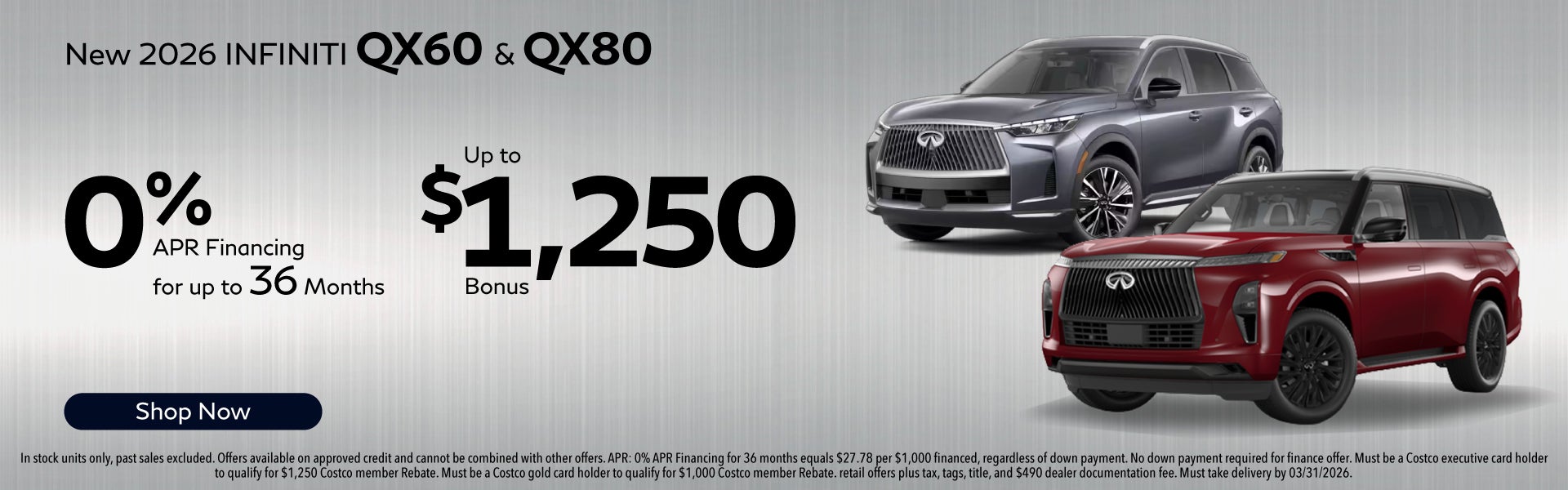 New 2026 INFINITI QX60 and QX80 Models